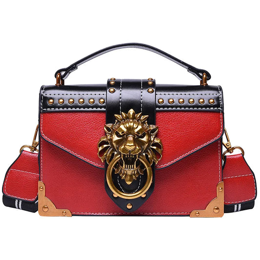 Sacs à main à bandoulière en métal rétro pour femmes, sacs à main de luxe pour filles, mini sac messager carré, discuter de la tête, initié par la marque, mode féminine