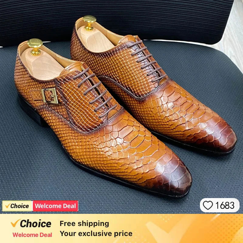 Chaussures habillées en cuir pour hommes d'affaires Oxford formelles à lacets confortables semelle en caoutchouc antidérapante bureau décontracté respirant tailles EU/US UK