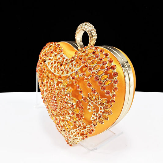 QSGFC nouveau INS mode Style strass découpe talons de fête bout pointu Orange femmes chaussures et sacs à talons