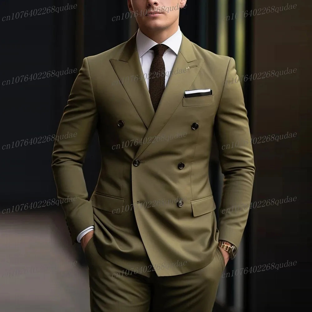 Costume rose pour hommes, pour occasions formelles, fête de mariage, Tuxedos pour marié, Costume de marié, ensemble 2 pièces, Blazer et pantalon, nouvelle collection