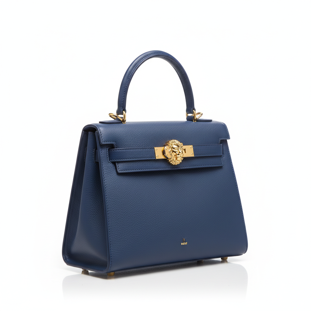 Sac à Main en Cuir Bleu - Rose Boutique