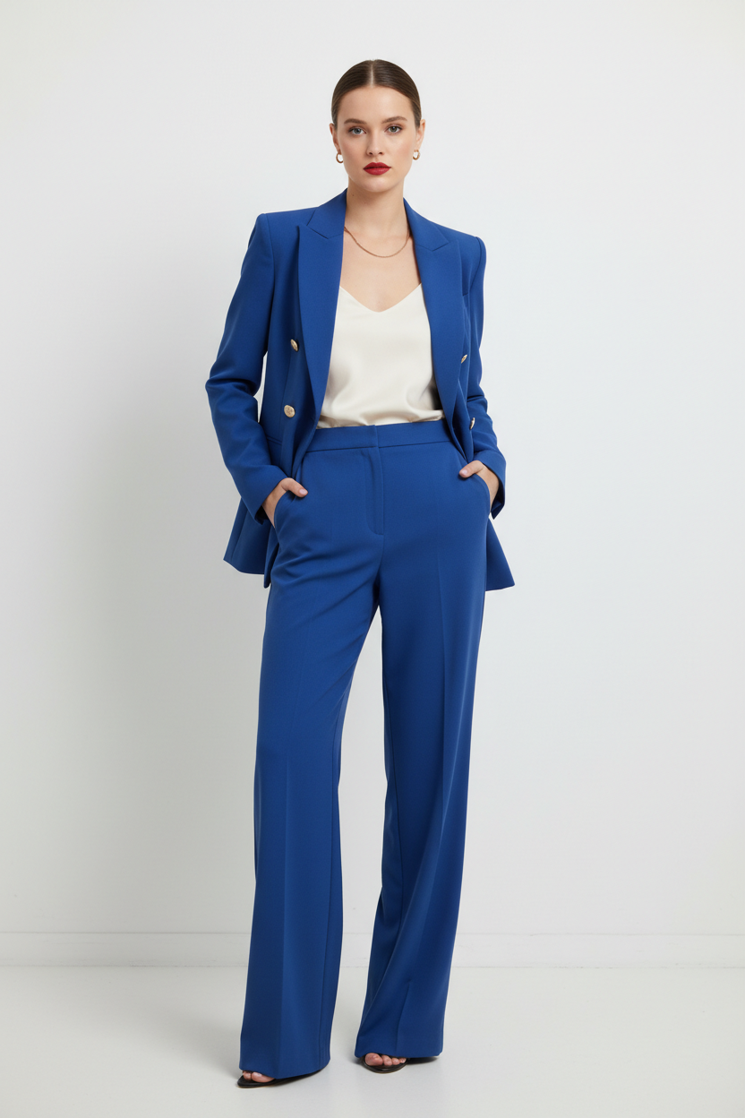 Ensemble Veste & Pantalon Bleu - Rose Boutique