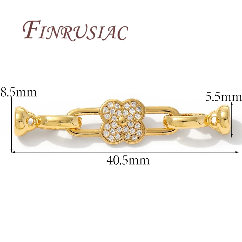 18K Gold Plated Connectors Clasps For Pearl,Bracelet Clasp For Jewelry Making,Necklace Clasp DIY Beading Accessories,Fittings