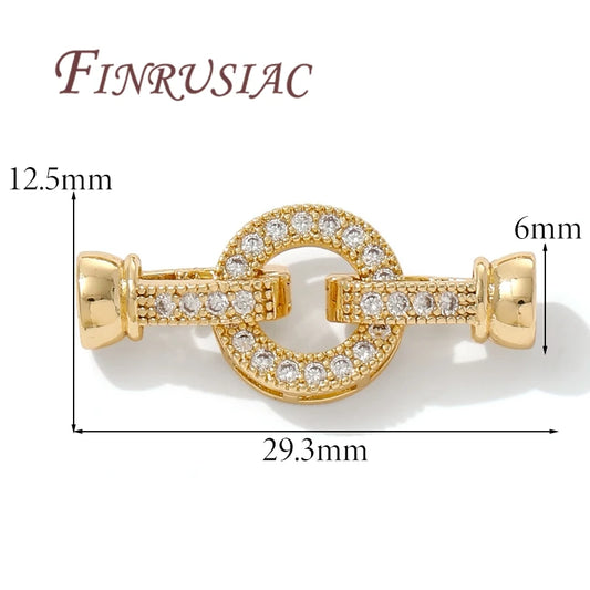 18K Gold Plated Connectors Clasps For Pearl,Bracelet Clasp For Jewelry Making,Necklace Clasp DIY Beading Accessories,Fittings