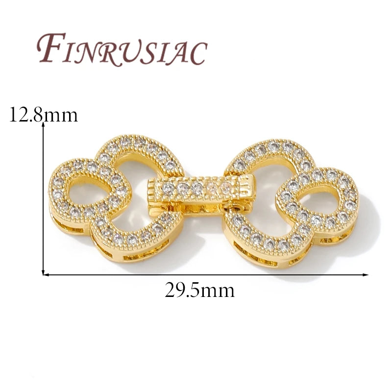 18K Gold Plated Connectors Clasps For Pearl,Bracelet Clasp For Jewelry Making,Necklace Clasp DIY Beading Accessories,Fittings