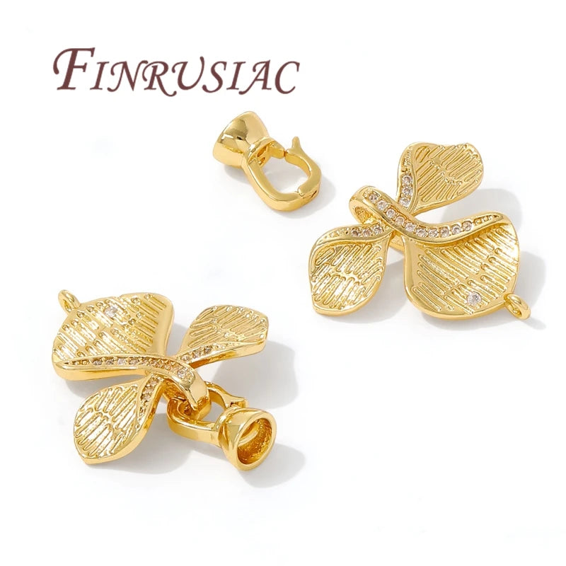 18K Gold Plated Connectors Clasps For Pearl,Bracelet Clasp For Jewelry Making,Necklace Clasp DIY Beading Accessories,Fittings
