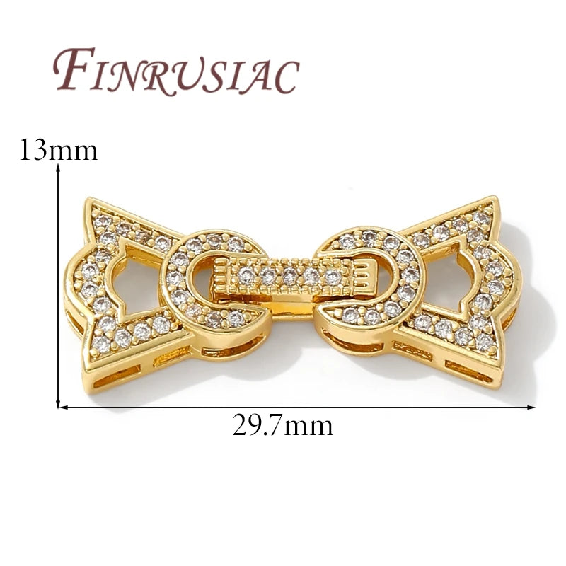 18K Gold Plated Connectors Clasps For Pearl,Bracelet Clasp For Jewelry Making,Necklace Clasp DIY Beading Accessories,Fittings