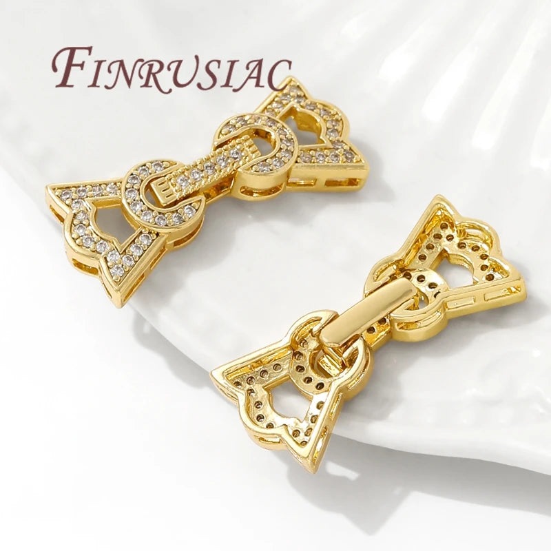 18K Gold Plated Connectors Clasps For Pearl,Bracelet Clasp For Jewelry Making,Necklace Clasp DIY Beading Accessories,Fittings