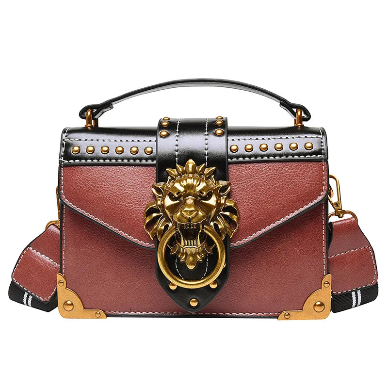 Sacs à main à bandoulière en métal rétro pour femmes, sacs à main de luxe pour filles, mini sac messager carré, discuter de la tête, initié par la marque, mode féminine
