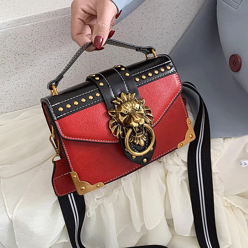 Sacs à main à bandoulière en métal rétro pour femmes, sacs à main de luxe pour filles, mini sac messager carré, discuter de la tête, initié par la marque, mode féminine