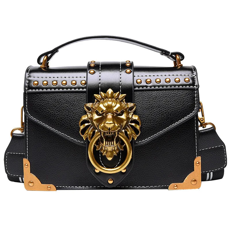 Sacs à main à bandoulière en métal rétro pour femmes, sacs à main de luxe pour filles, mini sac messager carré, discuter de la tête, initié par la marque, mode féminine