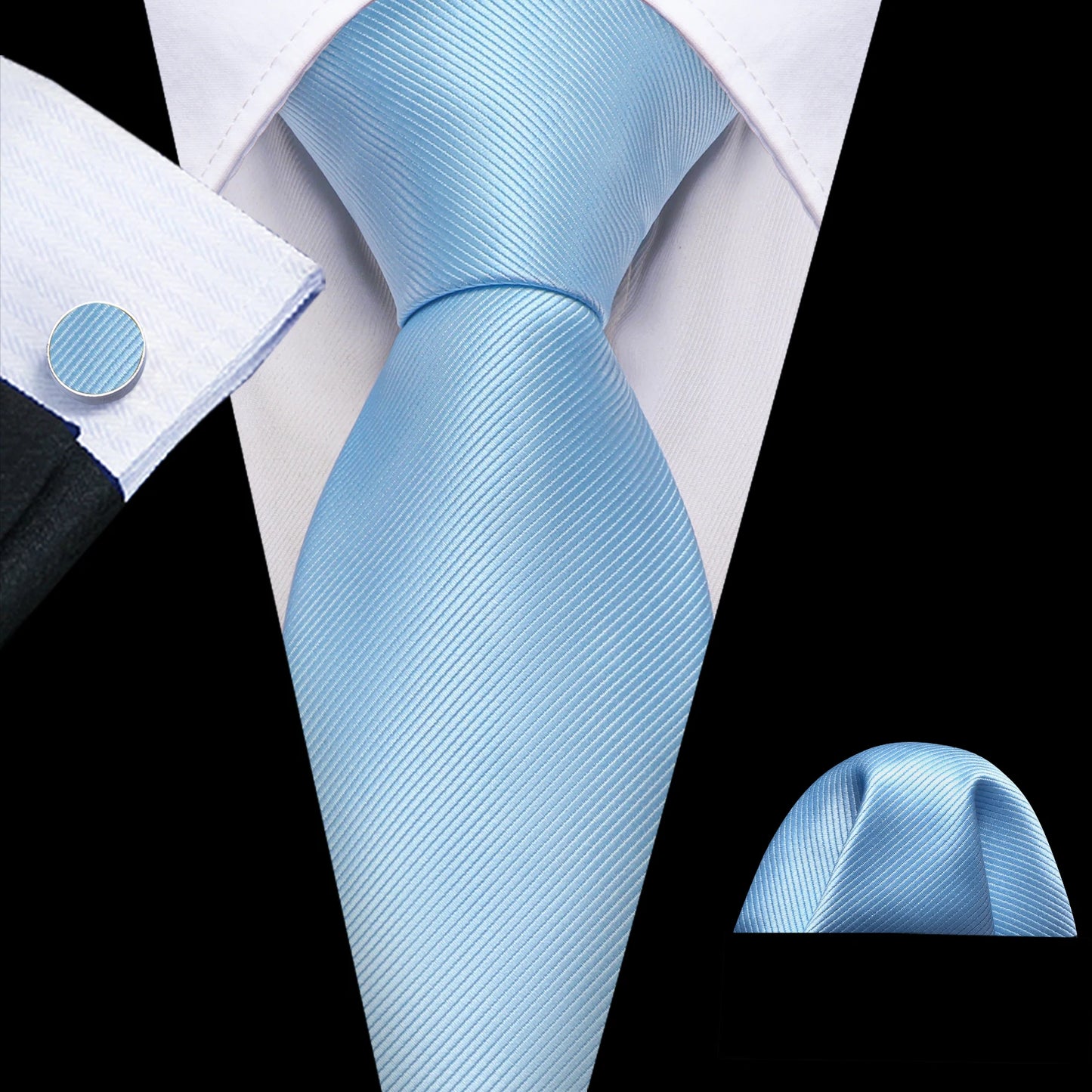 Hommes cravate or bleu marine rayé soie cravate Barry.Wang 3.4 "Jacquard fête mariage tissé créateurs de mode cravate pour hommes d'affaires