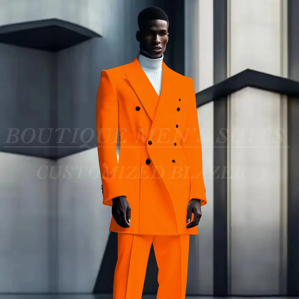 Costumes de conception de mode pour hommes, manteau long à double boutonnage, pantalon, smokings de mariage pour marié, blazer de fête, Rh, costume masculin, zones me, 2 pièces