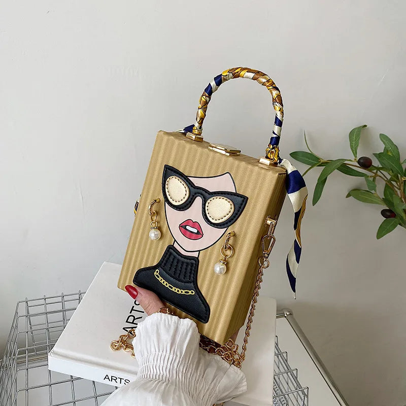Sacs de soirée pour femmes, sac à bandoulière en cuir à la mode, dur de haute qualité, Hip Hop Party, sac à main de luxe de styliste, nouvelle collection 2023