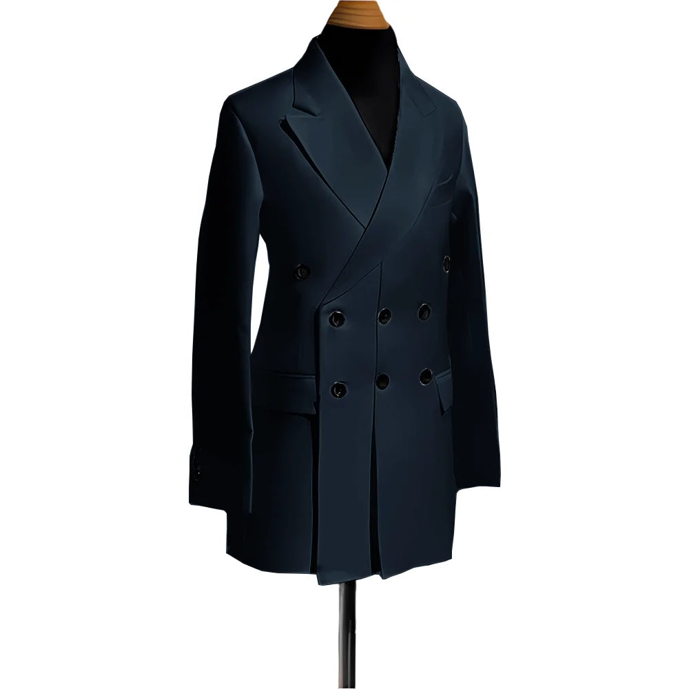 Blazer pour hommes, veste simple de smoking de mariage, vêtements à la mode, Design à Double boutonnage, plusieurs couleurs personnalisées, costume pour hommes