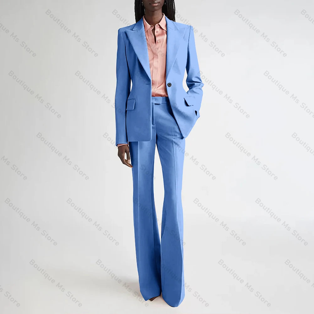 Costume de soirée formel rose pour femmes, ensemble deux pièces (Blazer + pantalon), bouton unique cranté, pour le bureau, quotidien, nouvelle collection