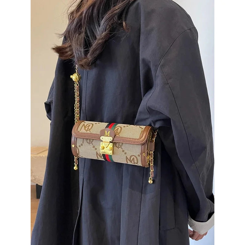 2025 nouveau sac de créateur haut de gamme femme 2025 nouveau printemps et été niche sac à bandoulière sac de messager cylindre