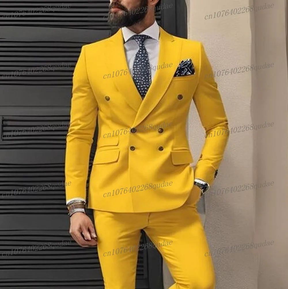 Costume rose pour hommes, pour occasions formelles, fête de mariage, Tuxedos pour marié, Costume de marié, ensemble 2 pièces, Blazer et pantalon, nouvelle collection