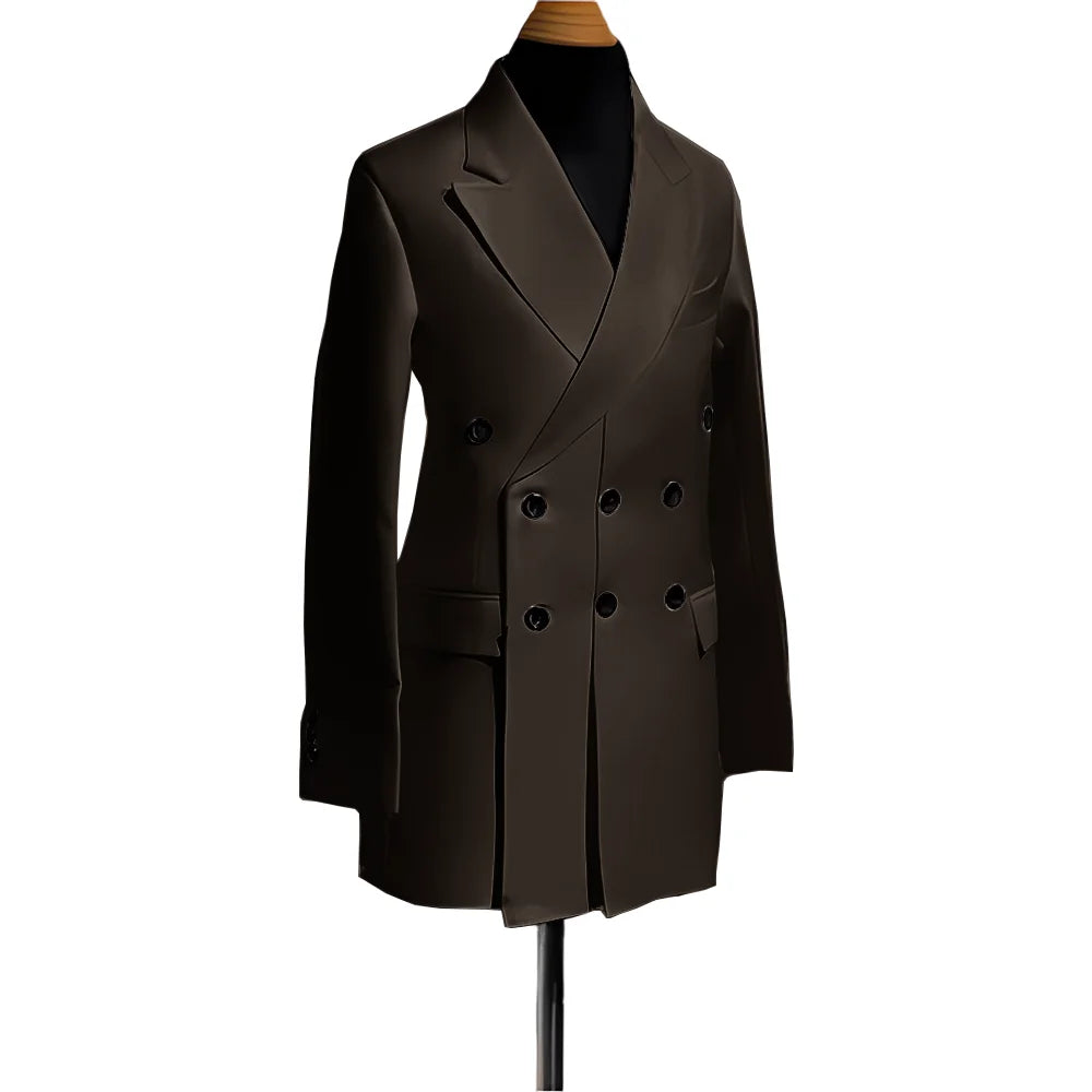 Blazer pour hommes, veste simple de smoking de mariage, vêtements à la mode, Design à Double boutonnage, plusieurs couleurs personnalisées, costume pour hommes