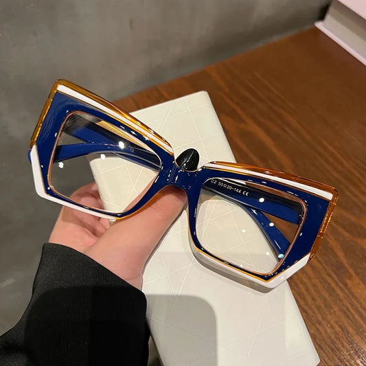 Monture de lunettes d'ordinateur anti-lumière bleue pour hommes et femmes, lunettes de forme spéciale, lunettes de blocage, lunettes optiques, lunettes polygonales