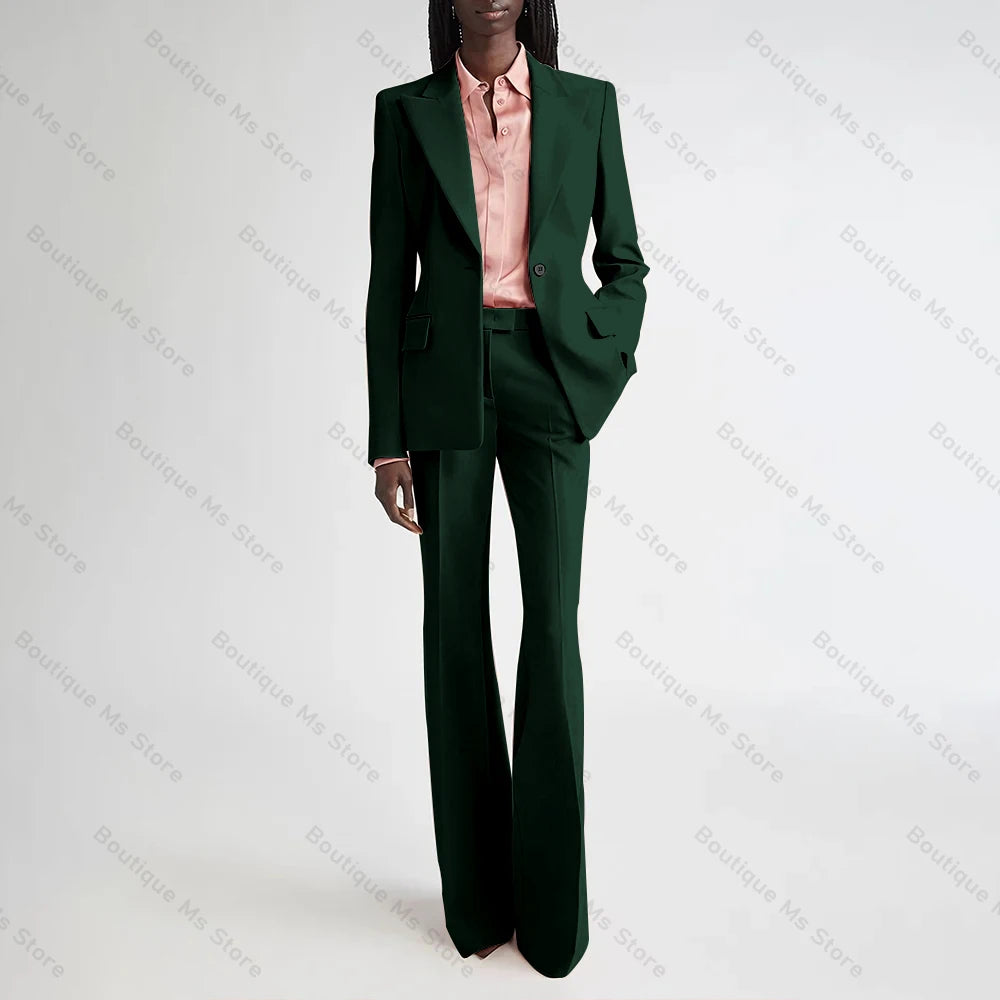 Costume de soirée formel rose pour femmes, ensemble deux pièces (Blazer + pantalon), bouton unique cranté, pour le bureau, quotidien, nouvelle collection