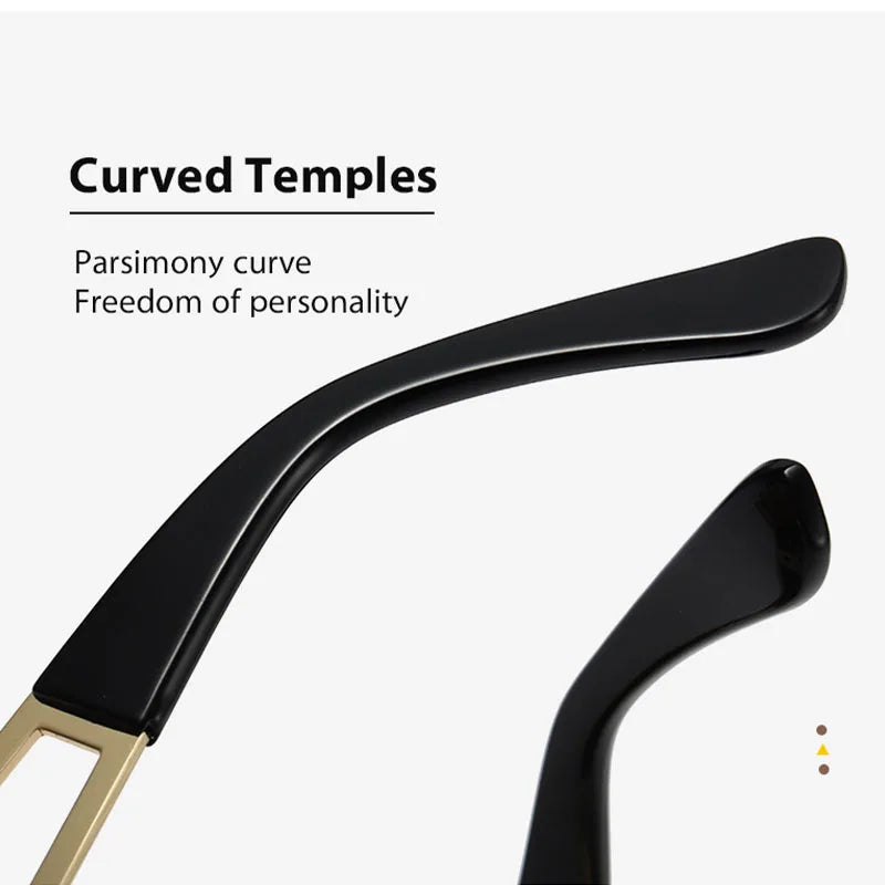 Nouvelles lunettes de soleil élégantes avec montures surdimensionnées, design métallique tendance, parfaites pour les spectacles de mode et un style de rue cool.