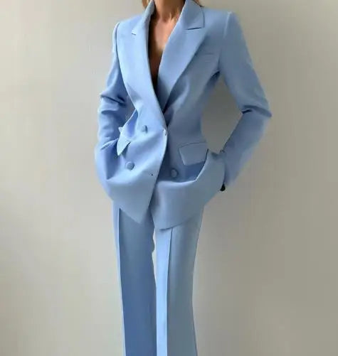 Tenue 3 pièces pour femmes, nouveau tempérament, bretelles Spaghetti, haut court et pantalon taille haute, ensemble avec Blazer à manches longues, automne 2025