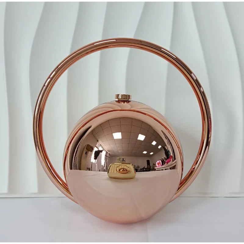 Sac à main de Banquet de luxe exquis, poignée galvanisée, Design sphérique, porte-monnaie multifonctionnel, sac de fête en acrylique