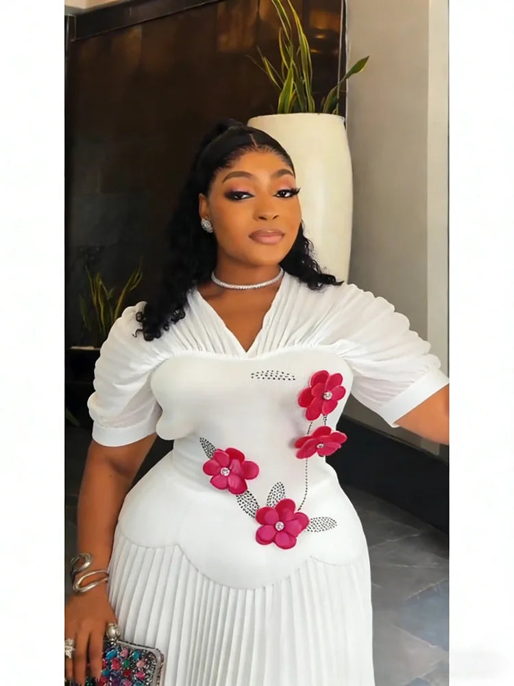 Robes plissées EGRM pour femmes 2026 Robe de soirée de mariage Robe de bal Grande taille Hauts à manches courtes et jupe Ensemble 2 pièces Vêtements 8G1037