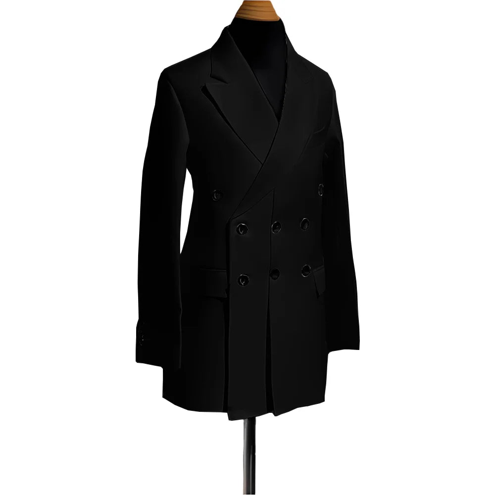 Blazer pour hommes, veste simple de smoking de mariage, vêtements à la mode, Design à Double boutonnage, plusieurs couleurs personnalisées, costume pour hommes