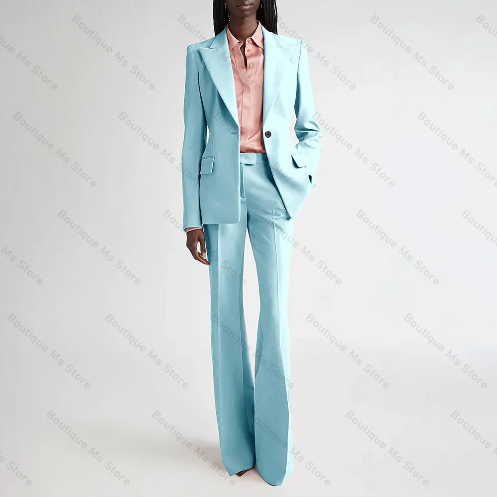 Costume de soirée formel rose pour femmes, ensemble deux pièces (Blazer + pantalon), bouton unique cranté, pour le bureau, quotidien, nouvelle collection