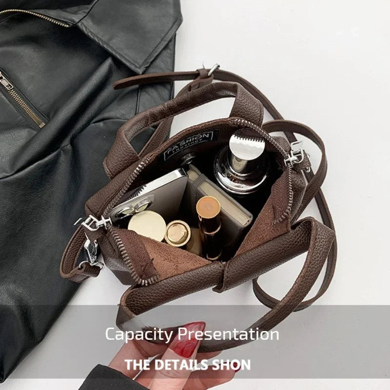 Sacs à bandoulière et à bandoulière compacts carrés en PU avec fermeture éclair, Design Unique, sacs à main de haute qualité pour femmes, Style design Bolso, 2026