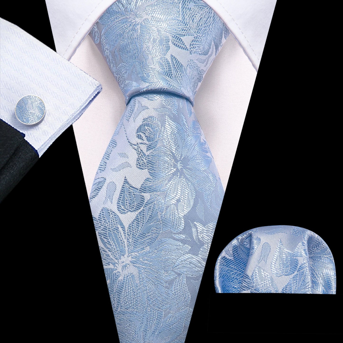 Hommes cravate or bleu marine rayé soie cravate Barry.Wang 3.4 "Jacquard fête mariage tissé créateurs de mode cravate pour hommes d'affaires