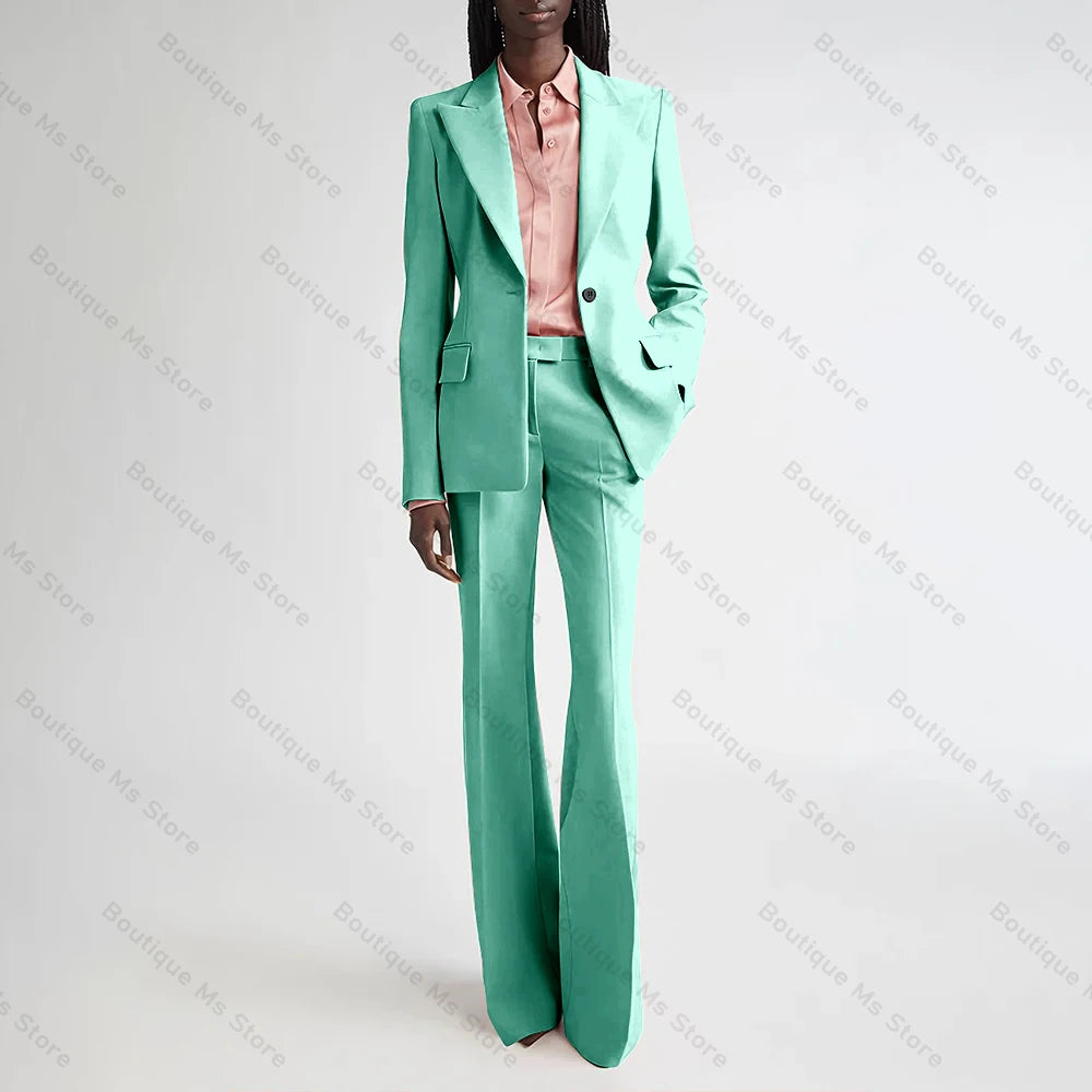 Costume de soirée formel rose pour femmes, ensemble deux pièces (Blazer + pantalon), bouton unique cranté, pour le bureau, quotidien, nouvelle collection