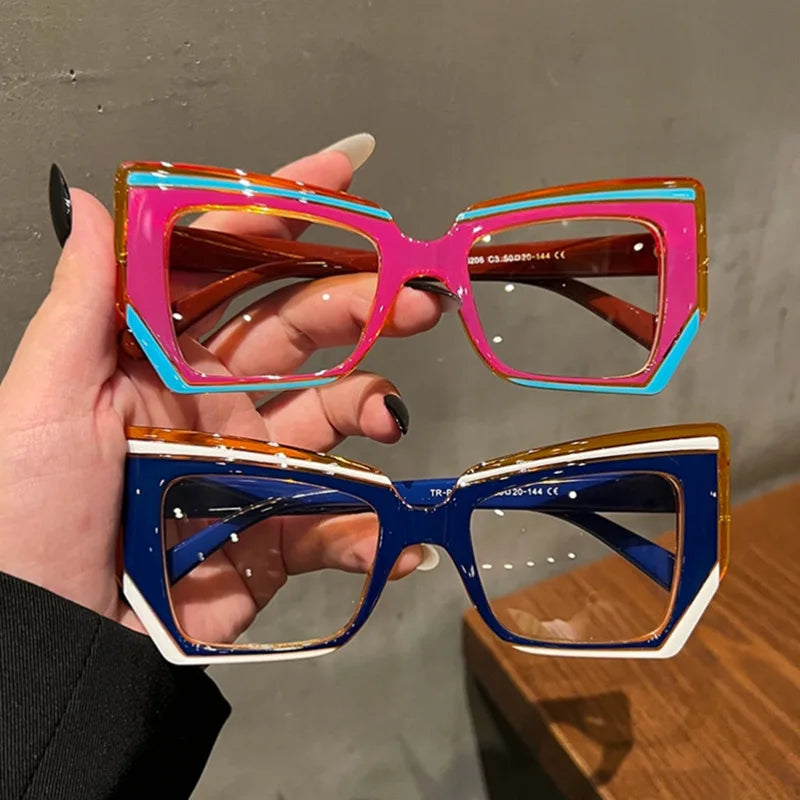 Monture de lunettes d'ordinateur anti-lumière bleue pour hommes et femmes, lunettes de forme spéciale, lunettes de blocage, lunettes optiques, lunettes polygonales