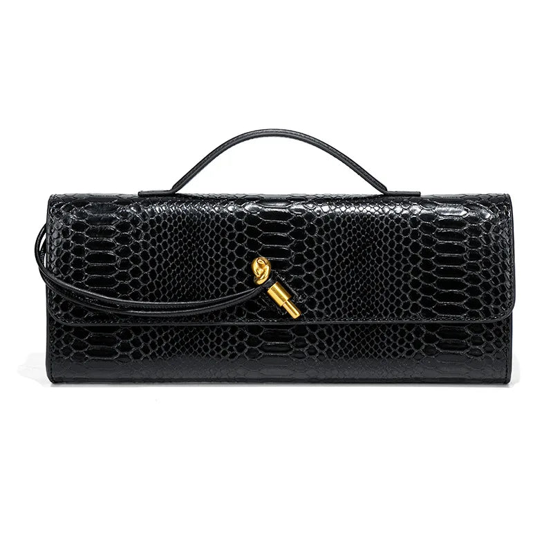 Sac bandoulière en similicuir croco doré métallisé pour femme, élégant sac à poignée supérieure, pochette de soirée avec fermoir