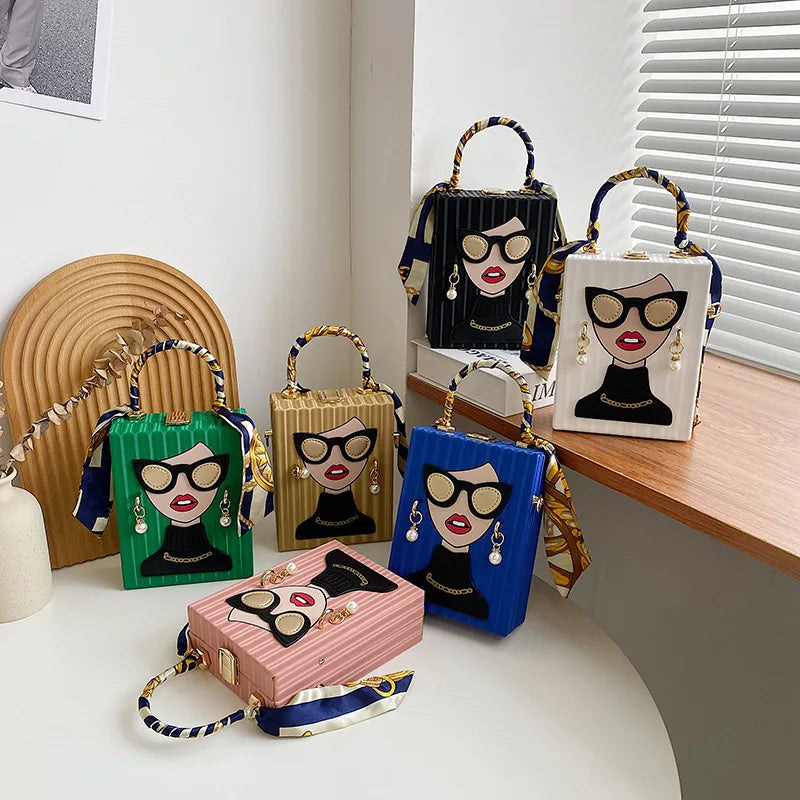 Sacs de soirée pour femmes, sac à bandoulière en cuir à la mode, dur de haute qualité, Hip Hop Party, sac à main de luxe de styliste, nouvelle collection 2023