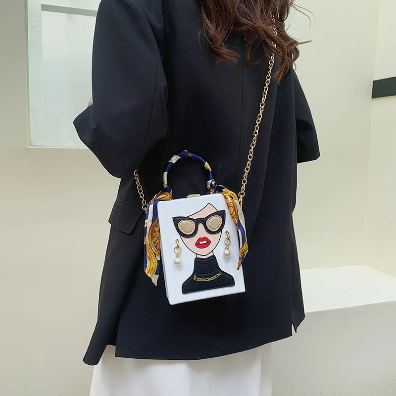 Sacs de soirée pour femmes, sac à bandoulière en cuir à la mode, dur de haute qualité, Hip Hop Party, sac à main de luxe de styliste, nouvelle collection 2023