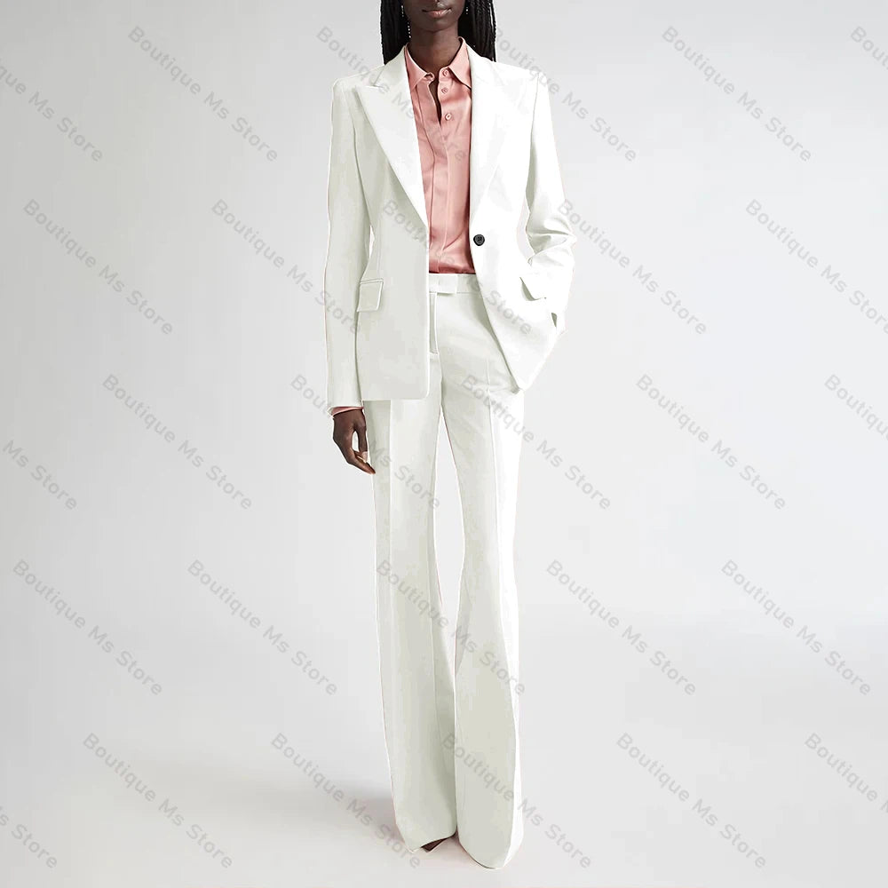Costume de soirée formel rose pour femmes, ensemble deux pièces (Blazer + pantalon), bouton unique cranté, pour le bureau, quotidien, nouvelle collection
