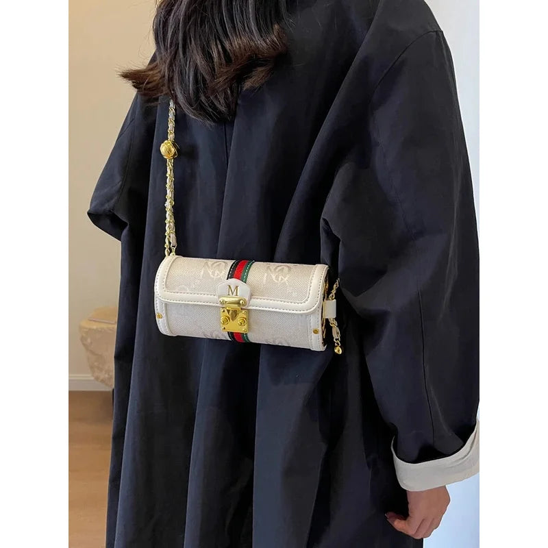 2025 nouveau sac de créateur haut de gamme femme 2025 nouveau printemps et été niche sac à bandoulière sac de messager cylindre