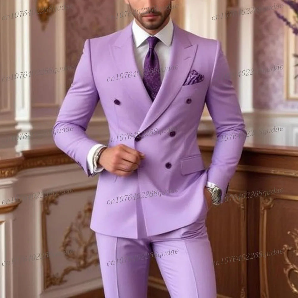 Costume rose pour hommes, pour occasions formelles, fête de mariage, Tuxedos pour marié, Costume de marié, ensemble 2 pièces, Blazer et pantalon, nouvelle collection