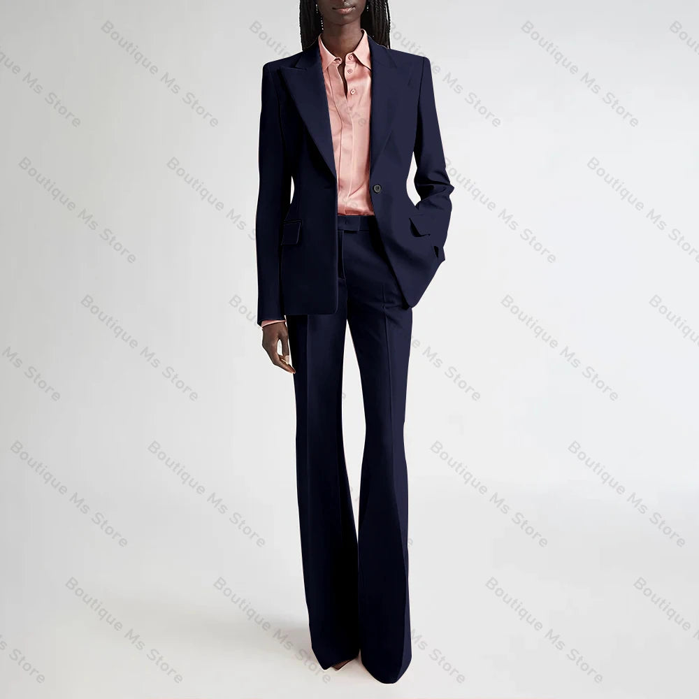 Costume de soirée formel rose pour femmes, ensemble deux pièces (Blazer + pantalon), bouton unique cranté, pour le bureau, quotidien, nouvelle collection