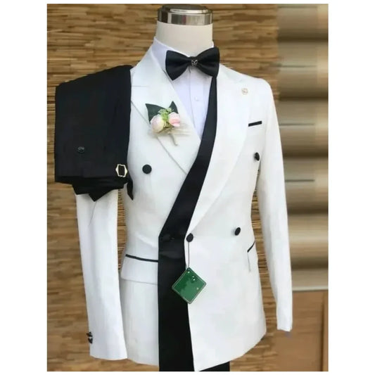 Costumes formels à Double boutonnage pour hommes, Blazer de bal d'affaires avec pantalon, smoking de marié de mariage, veste de costume personnalisée 2 pièces