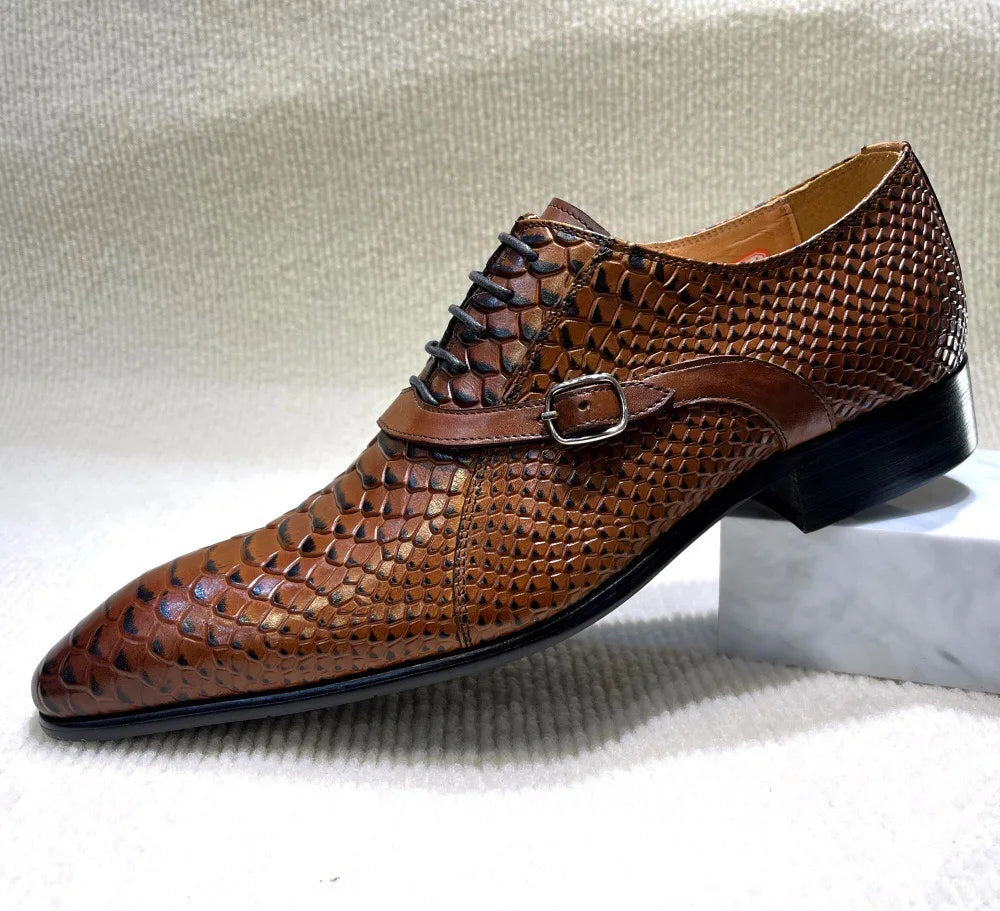 Chaussures habillées en cuir pour hommes d'affaires Oxford formelles à lacets confortables semelle en caoutchouc antidérapante bureau décontracté respirant tailles EU/US UK