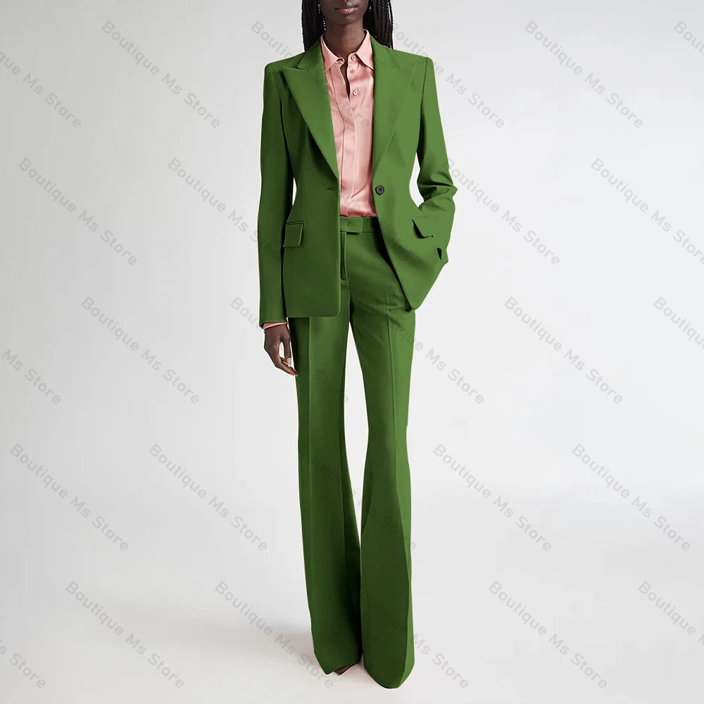 Costume de soirée formel rose pour femmes, ensemble deux pièces (Blazer + pantalon), bouton unique cranté, pour le bureau, quotidien, nouvelle collection