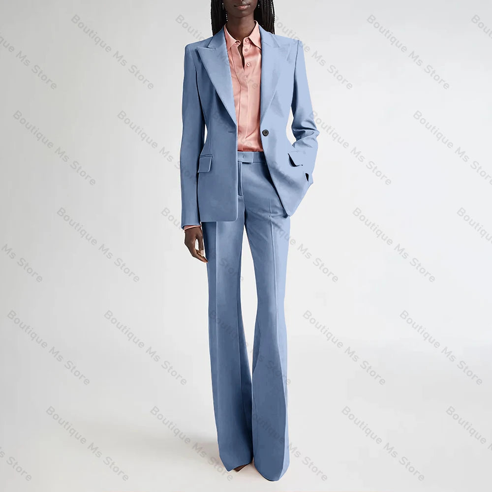 Costume de soirée formel rose pour femmes, ensemble deux pièces (Blazer + pantalon), bouton unique cranté, pour le bureau, quotidien, nouvelle collection