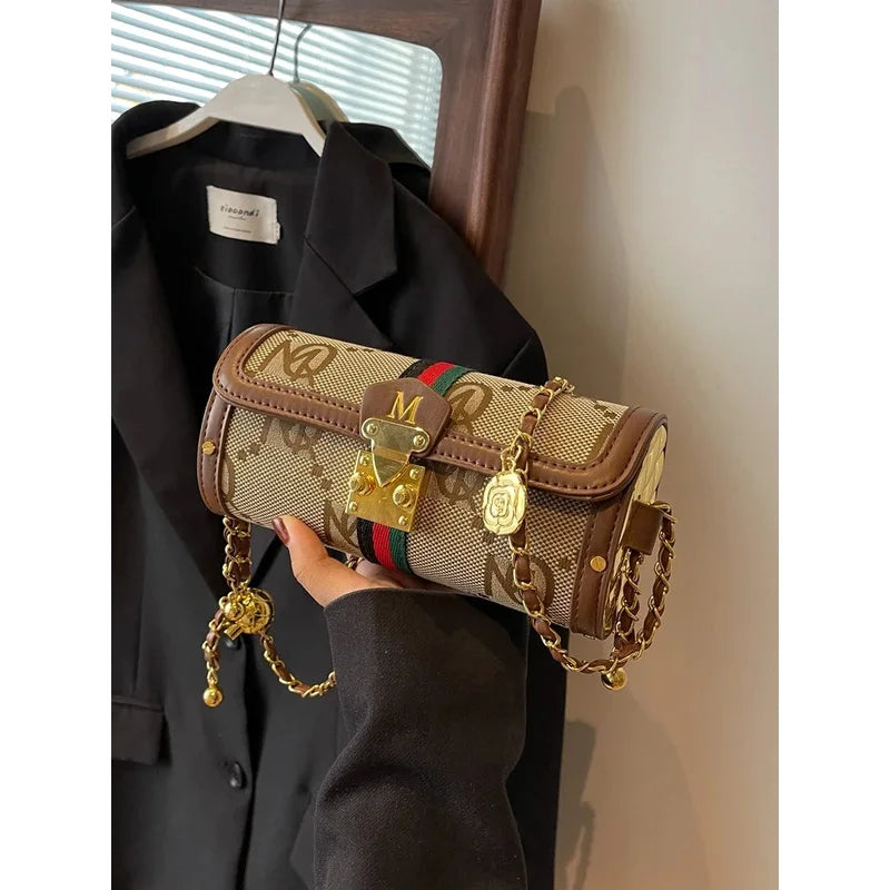 2025 nouveau sac de créateur haut de gamme femme 2025 nouveau printemps et été niche sac à bandoulière sac de messager cylindre