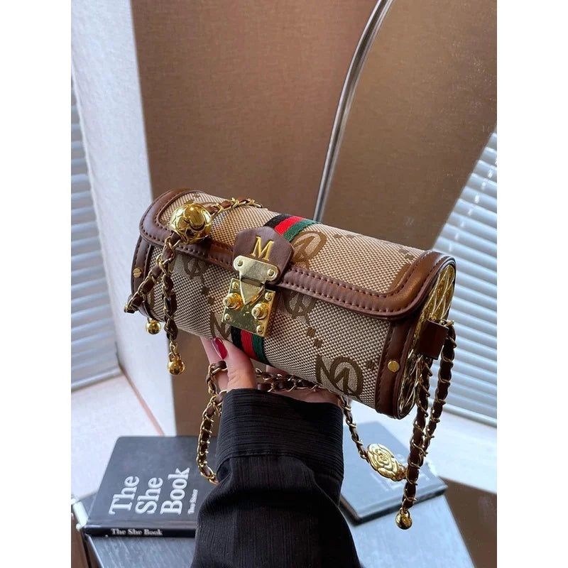 2025 nouveau sac de créateur haut de gamme femme 2025 nouveau printemps et été niche sac à bandoulière sac de messager cylindre