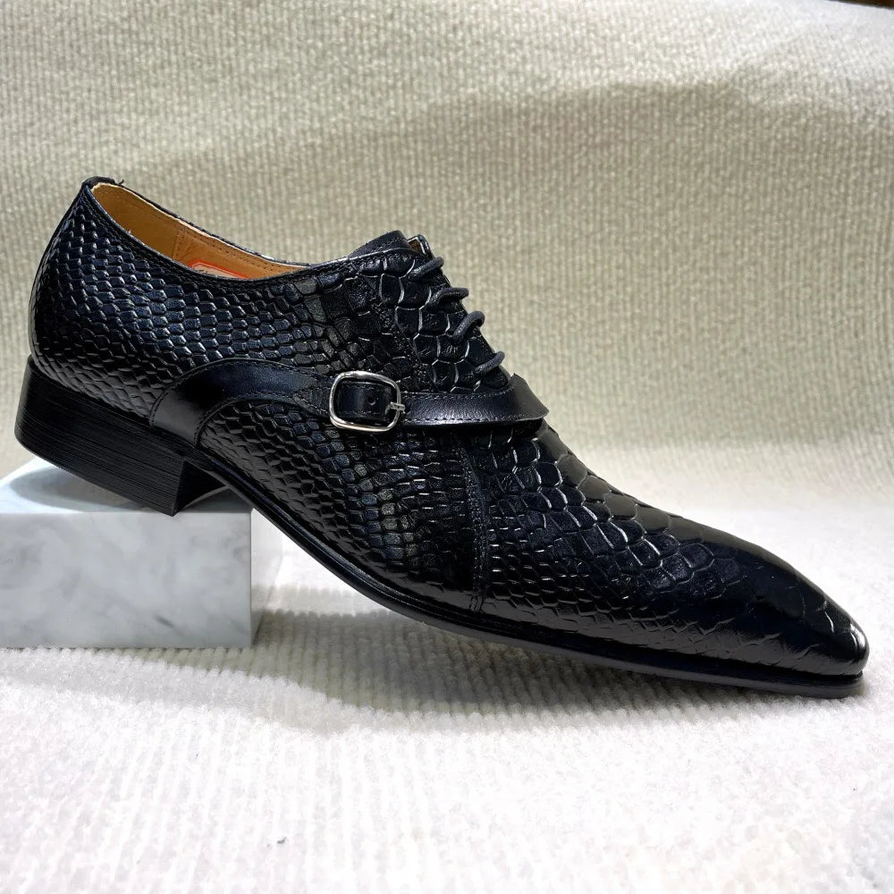 Chaussures habillées en cuir pour hommes d'affaires Oxford formelles à lacets confortables semelle en caoutchouc antidérapante bureau décontracté respirant tailles EU/US UK