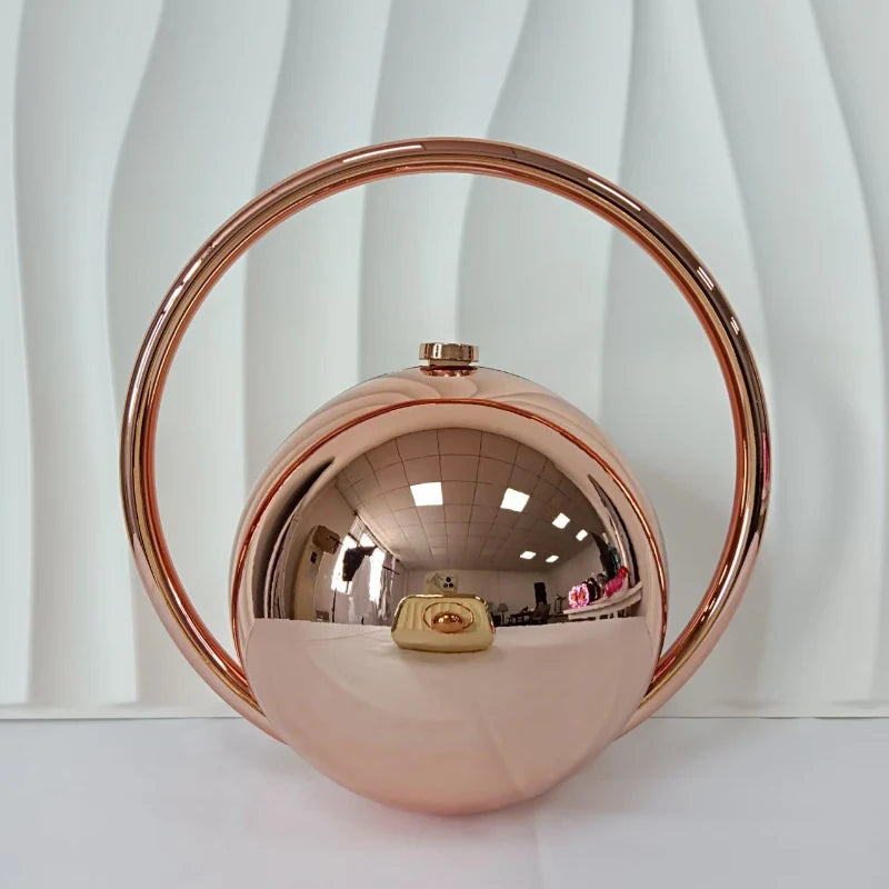 Sac à main de Banquet de luxe exquis, poignée galvanisée, Design sphérique, porte-monnaie multifonctionnel, sac de fête en acrylique
